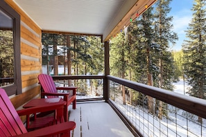 Exterior: Private balcony, outdoor seating, main floor