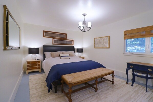 Indulge in a restful slumber in our plush and inviting bed