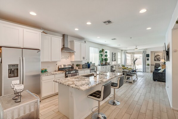 Red Rock Vacation Rental | 4BR | 2BA | Small Step to Enter | 1,800 Sq Ft