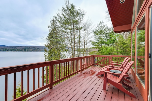 Schroon Lake Vacation Rental | 3BR | 2BA | Stairs to Enter | 2,000 Sq Ft