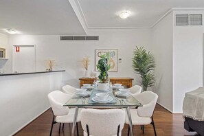 The dining area