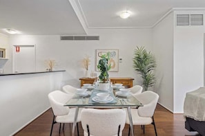 The dining area