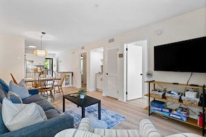 A cozy living room with comfortable furnishings and inviting ambiance for relaxation