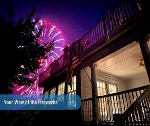 View of 4th of July Fireworks from Wahab Estate