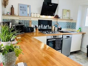 Kitchen with socket mobile phone charging point