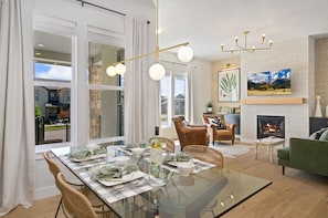 Open Concept | Living Room, Dining Area, and Kitchen