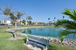 Enjoy serene views by the lake