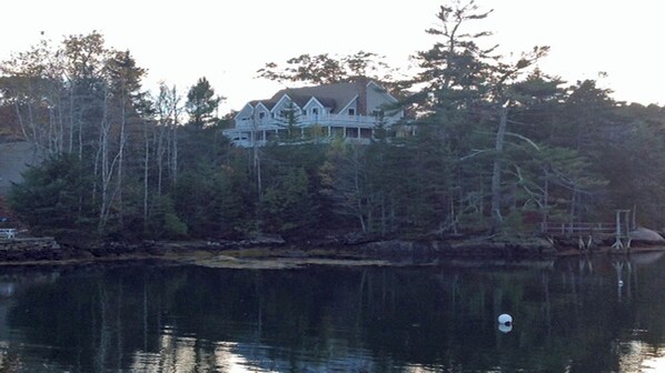 Cove Point House exterior from water
