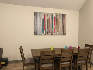 Dining table that sits 8
