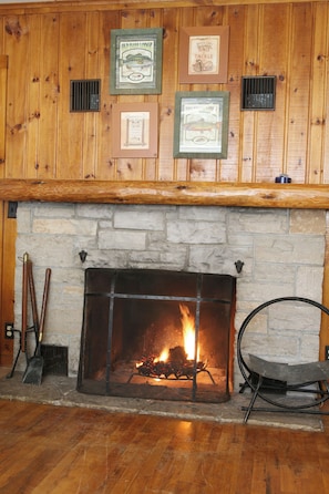 Cabin 2 fireplace