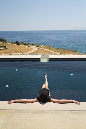 Superb Tinos See Front Villa | Villa Themis | 1 Bedroom | Breathtaking Sea Views | Private Furnished Terrace | Pet Friendly | Shared Outdoor Pool | Prime Location | Agios Romanos