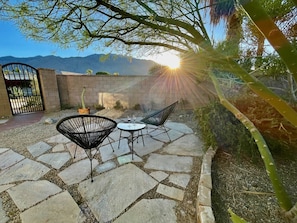 Enjoy a gorgeous mountain view from the front yard.