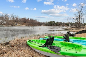 Adventure is just steps away—grab a kayak or paddle board and glide across the water, exploring the shoreline and soaking in the sunshine. It’s your lake, your pace, your perfect day.