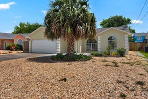 This home is situated on a spacious lot