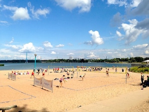 Sand, sea, and relaxation—only 4 minutes away. Don’t forget your sunscreen!