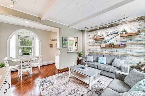 South Haven Vacation Rental | 1BR | 1BA | 600 Sq Ft | 8 Steps to Enter