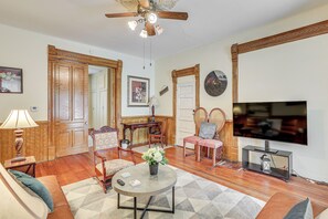 Living Room | 2 Full Futons | TV | Single-Story Unit
