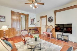 Living Room | 2 Full Futons | TV | Single-Story Unit