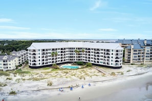 Shared pool overlooking the beach.