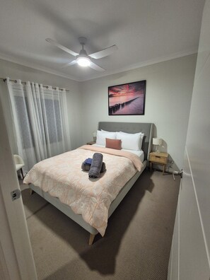 Bedroom 2 - Queen Bed, Built-in Robe.
