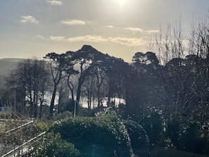 View down to the river