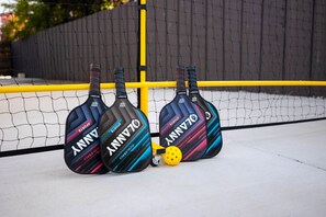 Serve up some fun on your private pickleball court, complete with paddles and balls provided.
