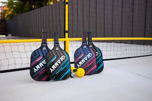 Serve up some fun on your private pickleball court, complete with paddles and balls provided.