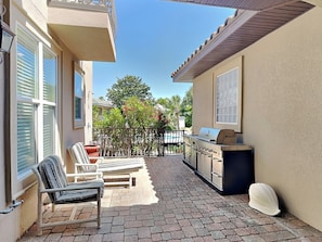 Front Patio - Summer Kitchen, Gas Grill and Outdoor Shower