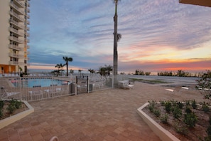 Pool at sunset