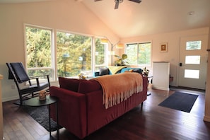Living area - plenty of natural light!