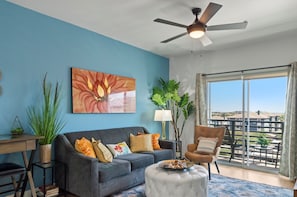 A bright and spacious area designed for comfort, conversation, and leisure.