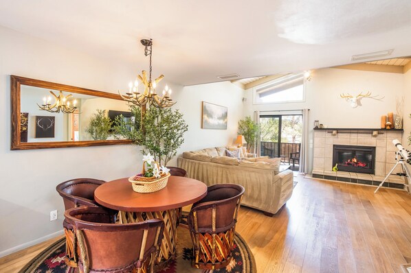 Our kitchen, living room and dining room keeps everyone connected with the open concept space. 