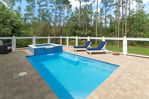 Private Pool backing to greenbelt