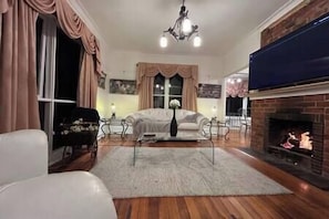 Enjoy the open fireplace
