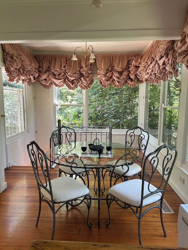 Bright dinning with views