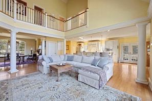 Large spacious & bright living room for all to gather.