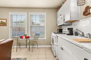 Natural light in the dining room.