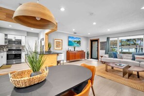 Charming and open living area, complete with relaxed seating options.
