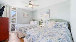 Guest bedroom with double beds.