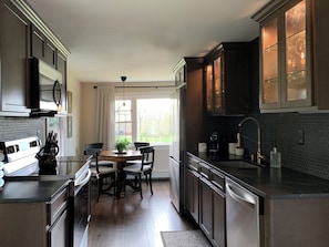 Full eat in kitchen with everything needed to prepare meals. Lavazza Coffee