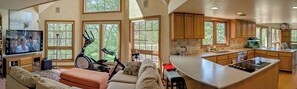 Kitchen and den