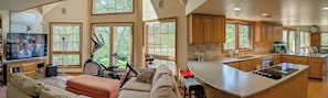 Kitchen and den
