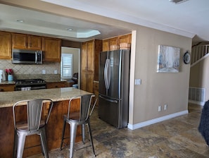 Kitchen with bar