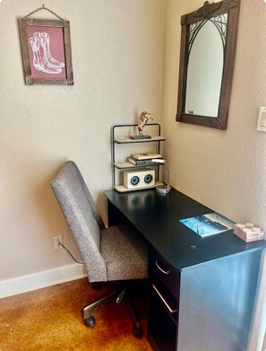 Workspace with Ethernet and/or wireless internet for remote working options