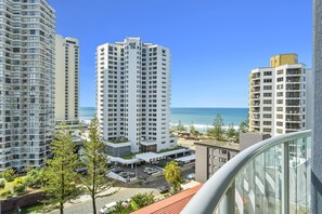 Refreshing scenery in the balcony area with the ocean and the city views