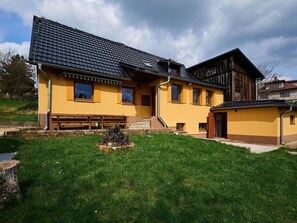Roof, House, Home, Cottage, Siding, Paint, Shade, Balcony