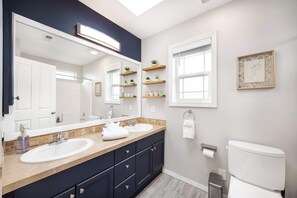 Our clean and updated bathroom