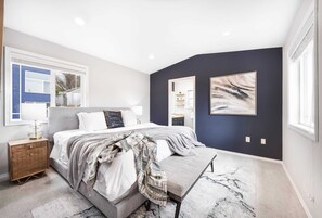 Here is the master bedroom with comfortable king size bed!