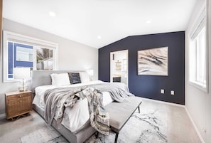 Here is the master bedroom with comfortable king size bed!