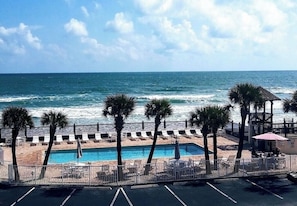 Beautiful pool on direct oceanfront property.
